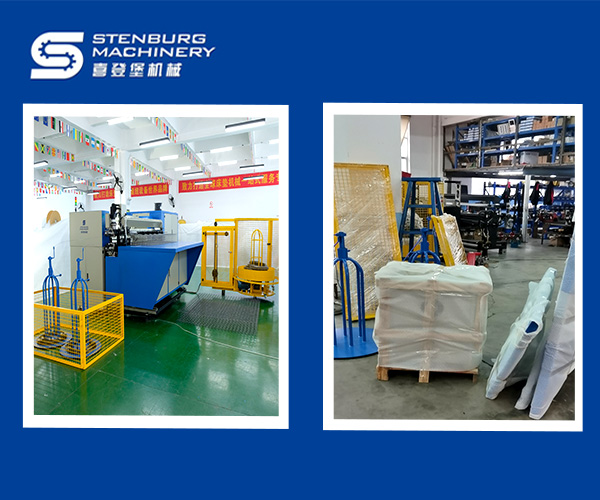 Embalagem de máquinas e equipamentos para colchões de molas para clientes no exterior (Stenburg Mattress Machinery)